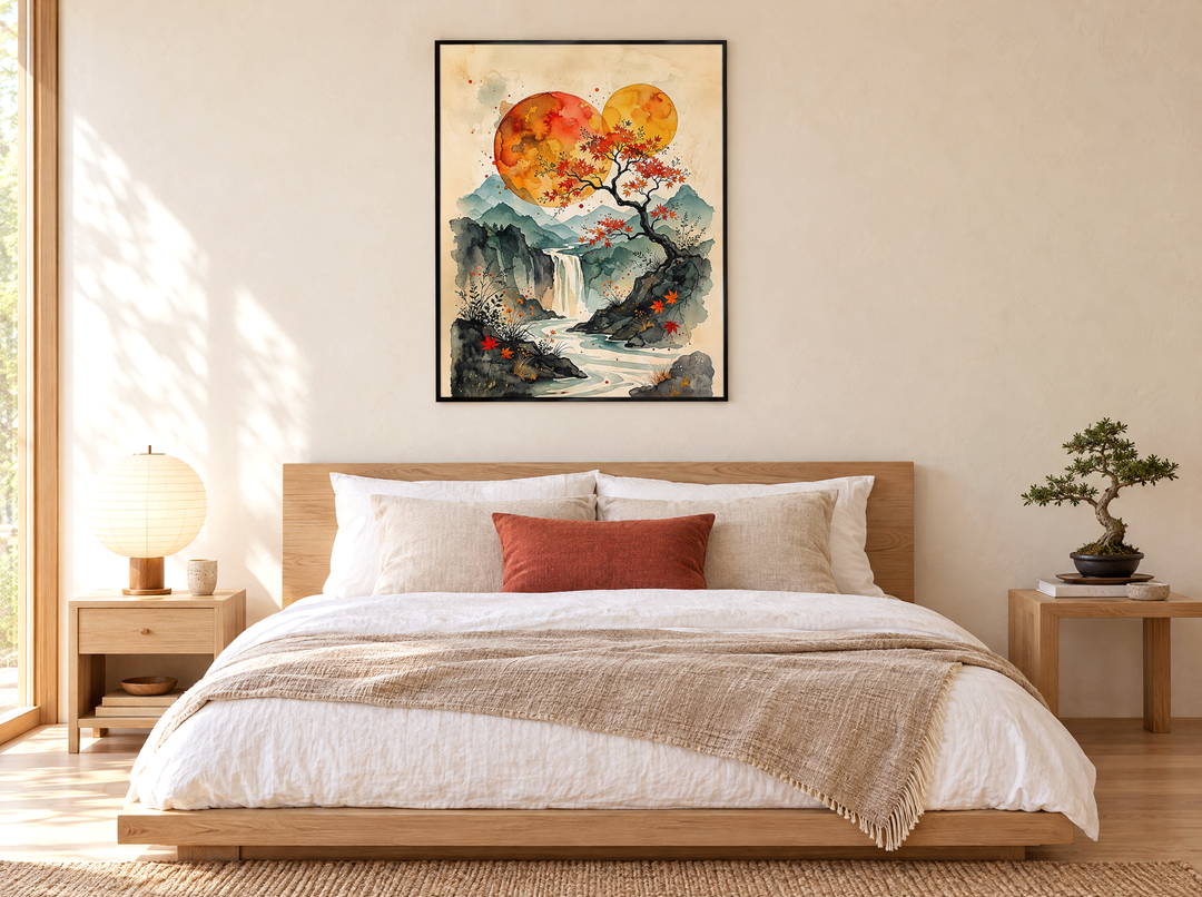 Japanese Wall Art: How to Style Autumn and Moonlight Prints at Home