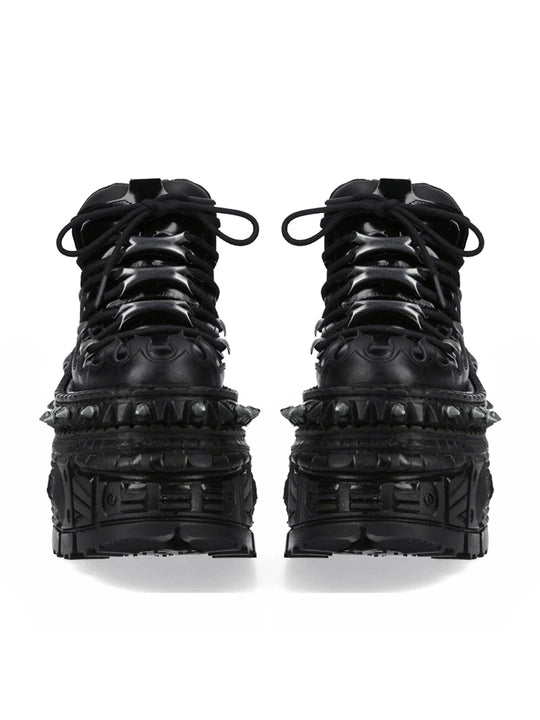 AconaStudio Gothic Platform Shoes – chunky sole, metal studs