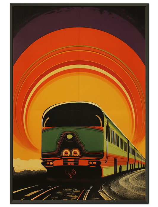 Retro Vintage Train Poster, Vintage Travel Poster 1960s