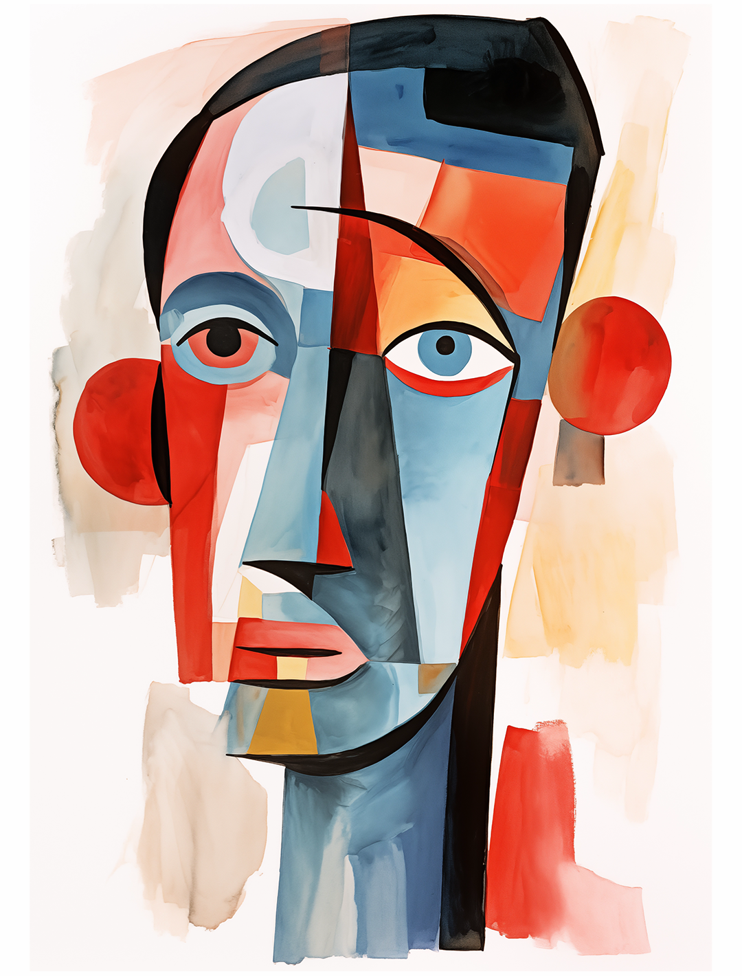 Abstract Pablo Picasso Aquarell Face Painting