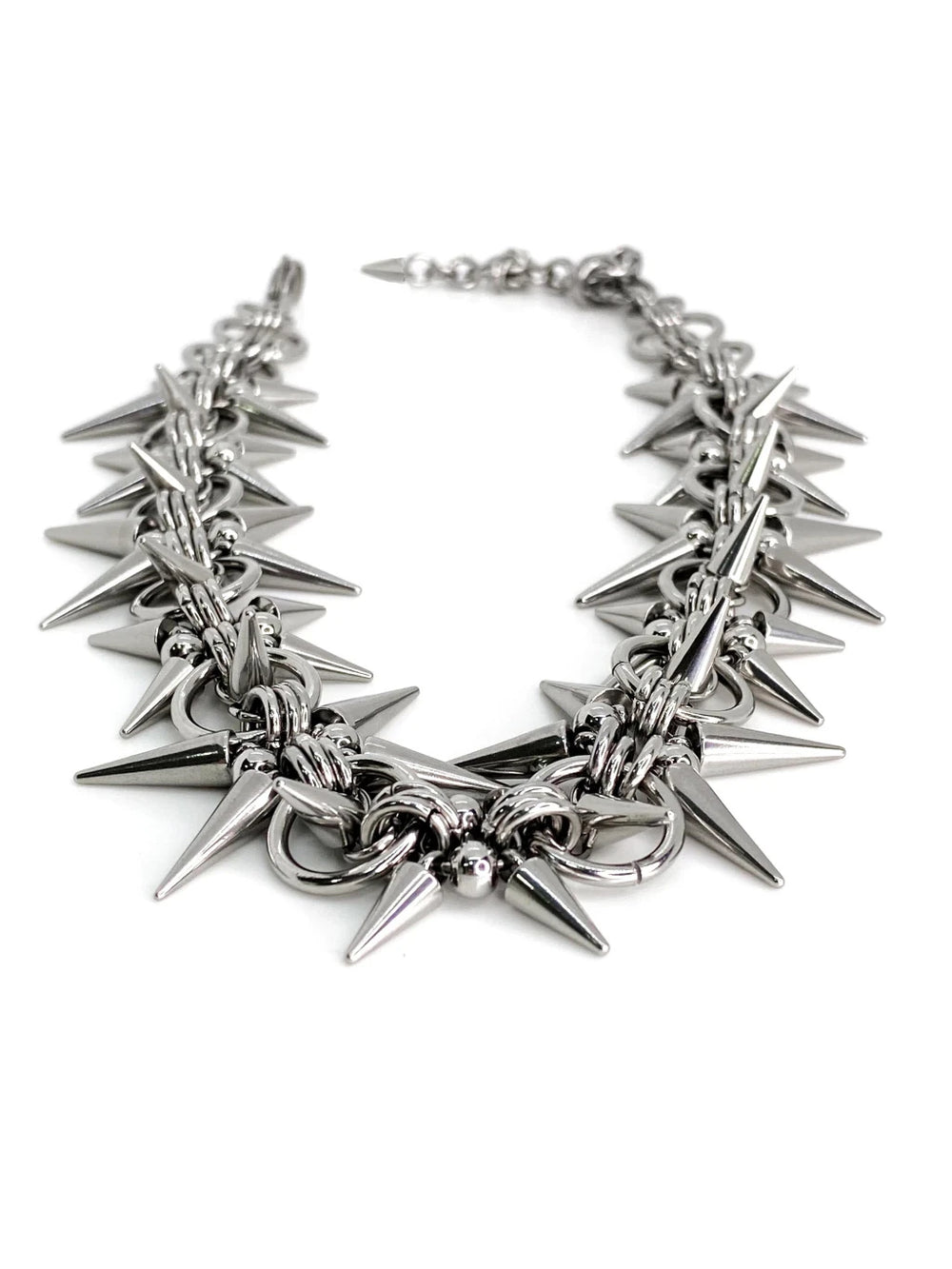Spike Ring Chain Necklace
