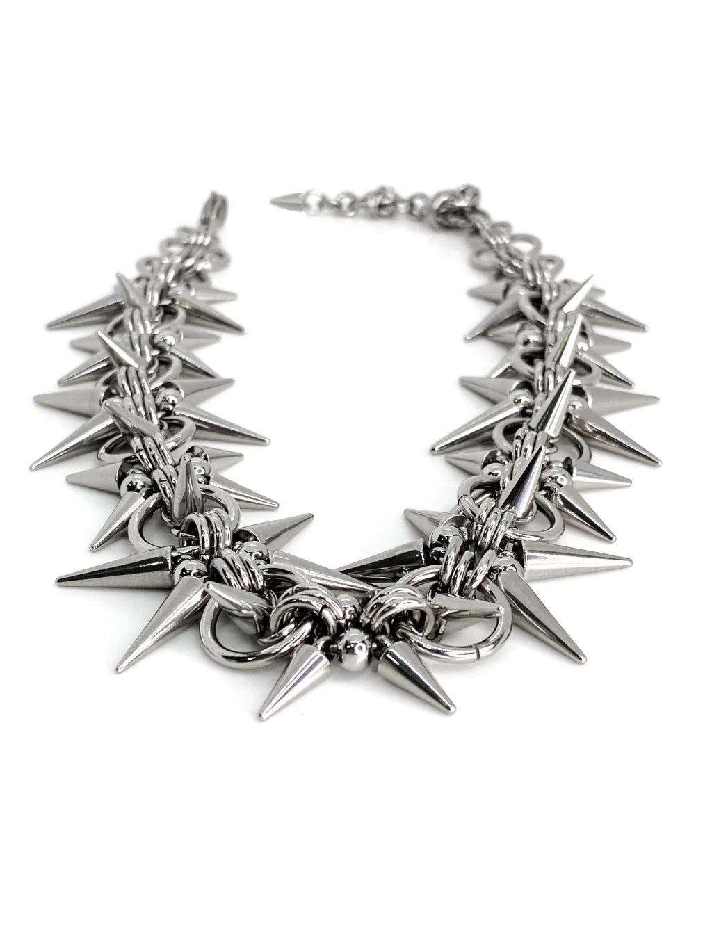 Spike Ring Chain Necklace
