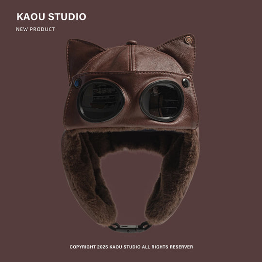 Goggle Pilot Bomber Hat