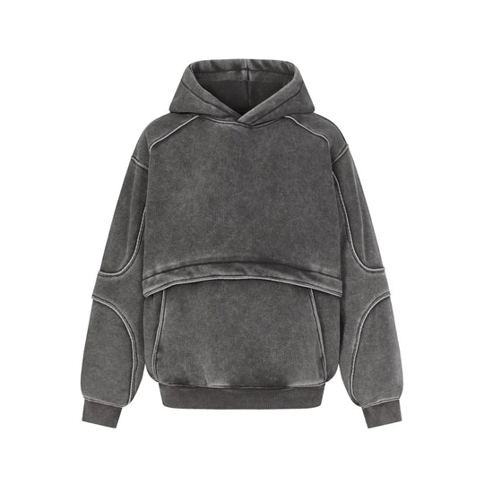 Layered Distressed Hoodie