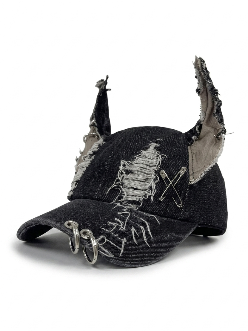 Distressed Cat Cap