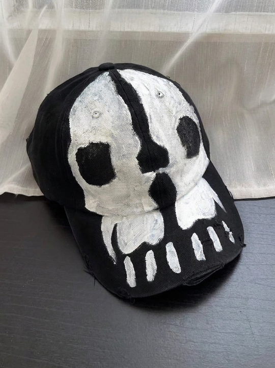 Distressed Skull Cap