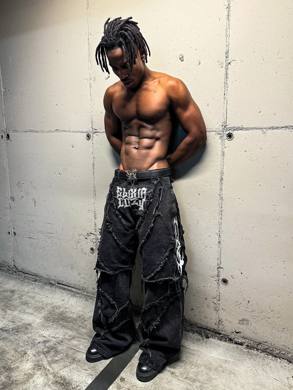 Distressed Patchwork Jeans