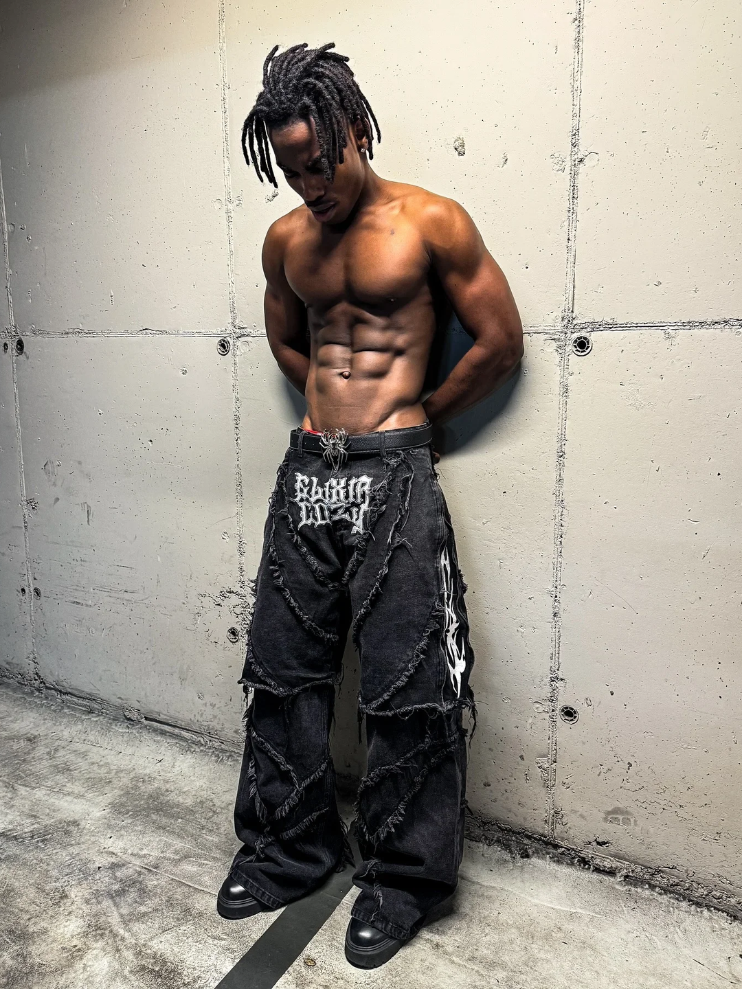 Distressed Patchwork Jeans