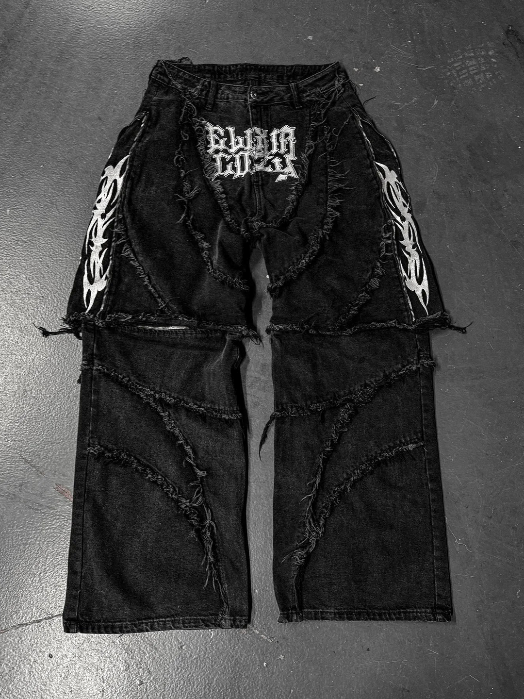 Distressed Patchwork Jeans