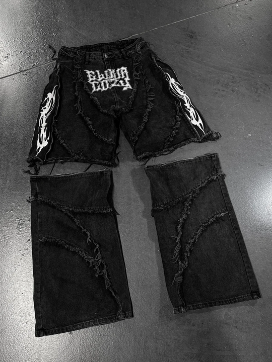 Distressed Patchwork Jeans