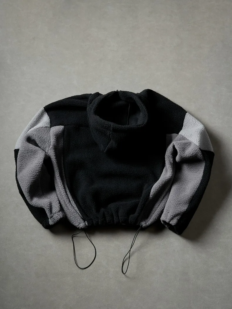 Fleece Panel Zip Hoodie