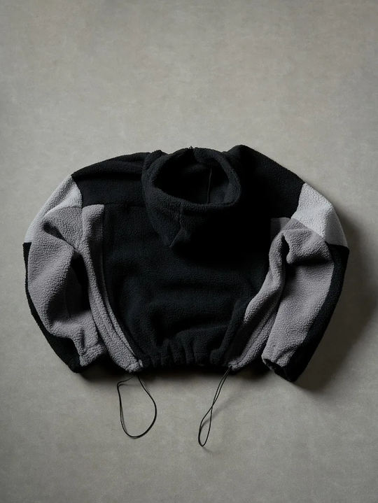 Fleece Panel Zip Hoodie