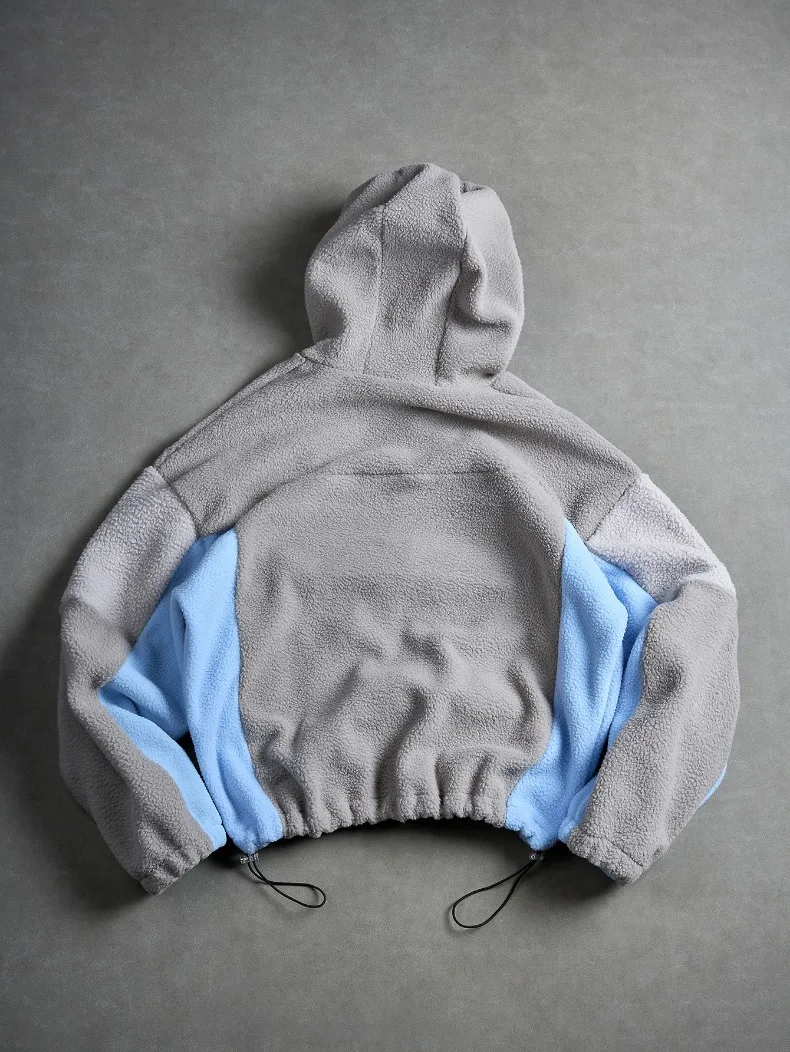 Fleece Panel Zip Hoodie