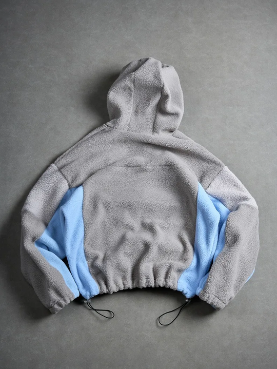 Fleece Panel Zip Hoodie