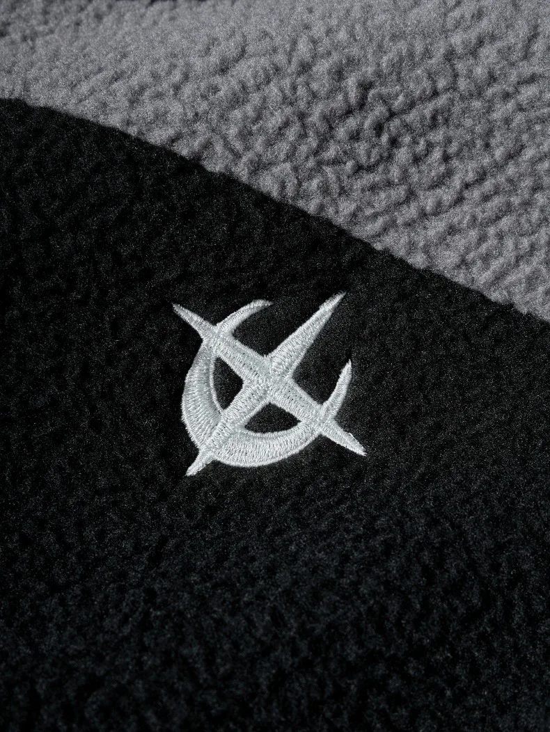 Fleece Panel Zip Hoodie