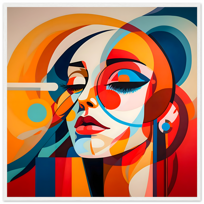 Dreaming Colorful Abstract Woman, Calm Meditation Wall Art