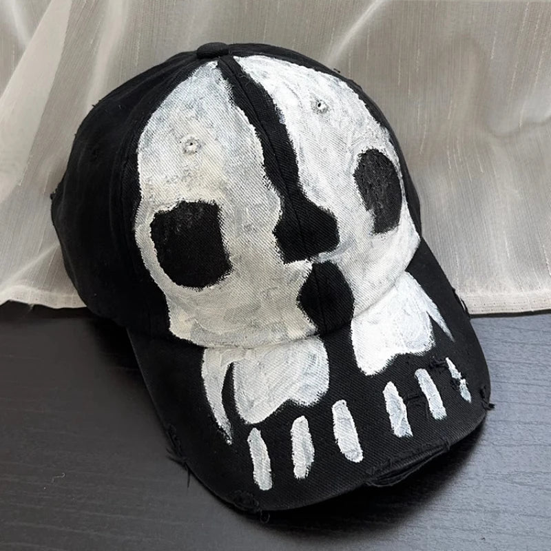 New American Street Black Washed Cotton Old Baseball Cap Men and Women Outdoor Personality Hole Shading Adjustable Hip Hop Hat