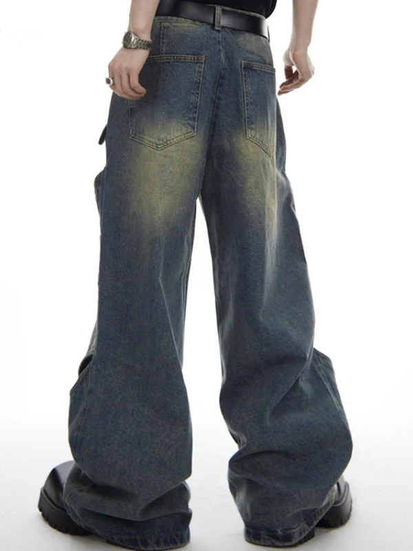 Distressed Wide Leg Jeans