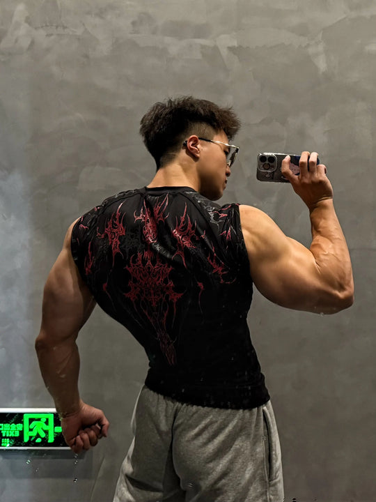1-piece Men's Sports Quick Drying Round Neck Compression T-shirt Sports Running Fitness Short Sleeved T-shirt