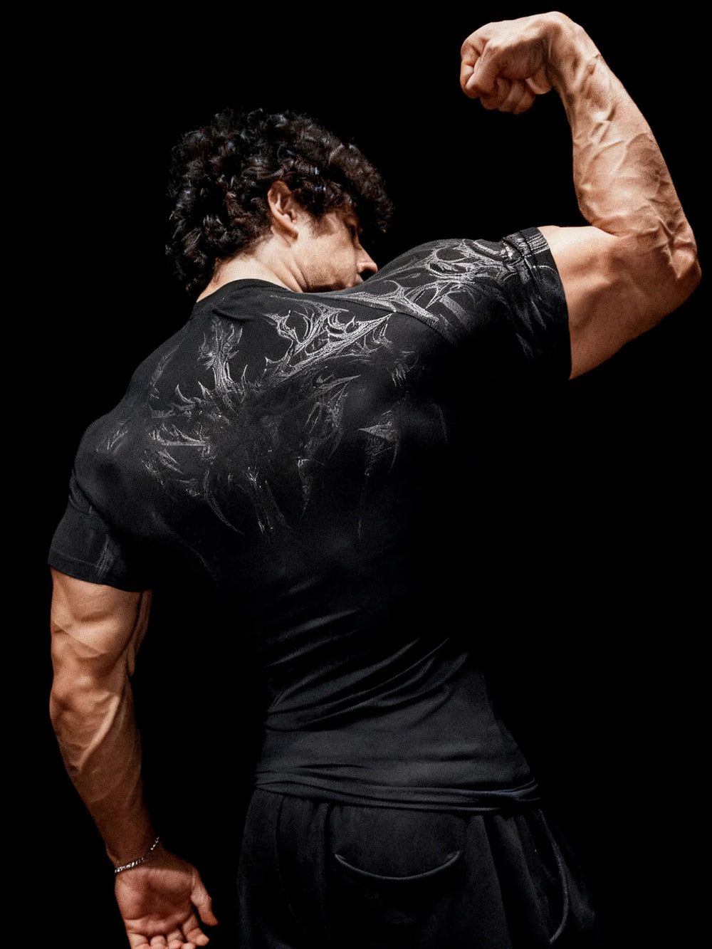 Gothic Battle Axe Short Sleeved Men'S Quick Drying Stretch Fitness Suit for Summer Sports with Tight Compression Cuffs T-Shirt