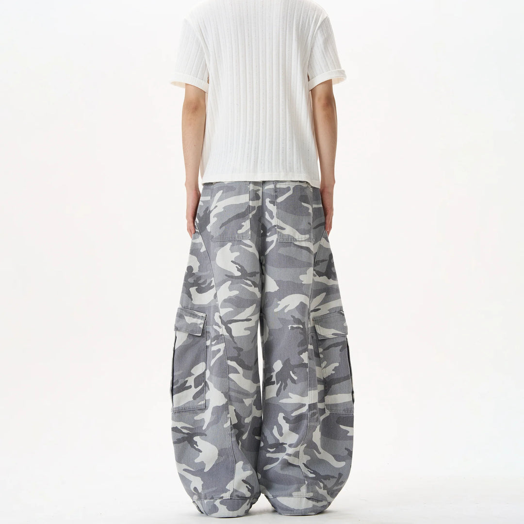 Camo Men'S Baggy Jeans American Style Y2K Denim Pants Wide Leg Office-To-Street Trousers Outdoor Streetwear Hip-Hop Pants