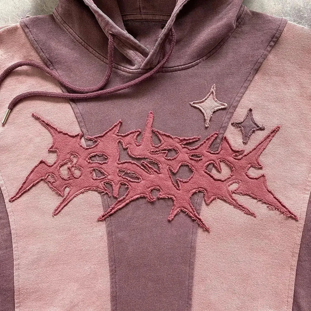 AconaStudio Nightstar College Hoodie – oversized pullover, contrast graphics