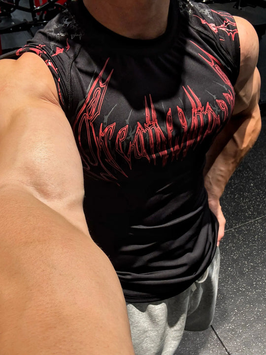 1-piece Men's Sports Quick Drying Round Neck Compression T-shirt Sports Running Fitness Short Sleeved T-shirt