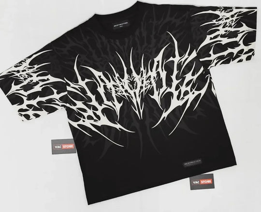 Cyberpunk Gothic T Shirt Edgy Thorn Texture Print Pure Cotton Streetwear Fashion Graphic Tee Urban Style Comfortable Fit
