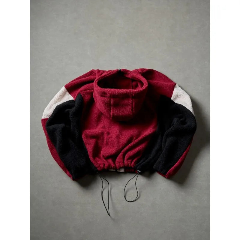 Fleece Panel Zip Hoodie