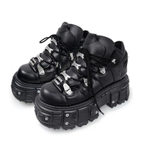 Gothic Buckle Platform Boots