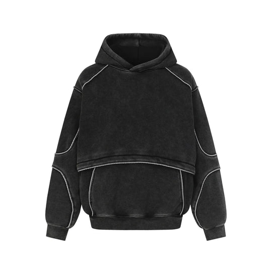 Layered Distressed Hoodie