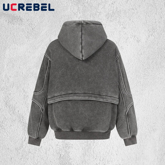 Layered Distressed Hoodie