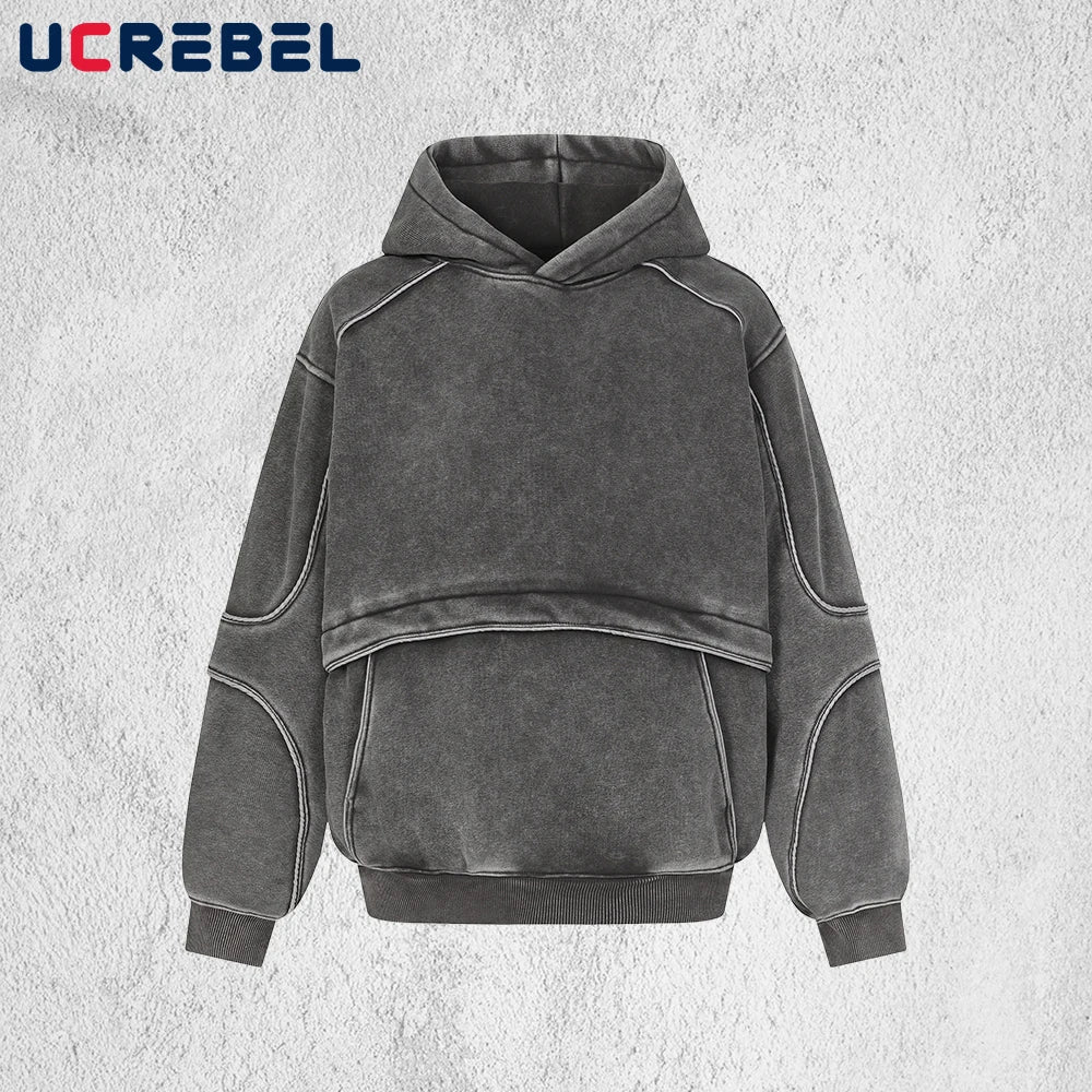 Layered Distressed Hoodie