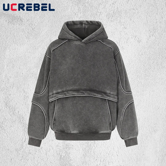 Layered Distressed Hoodie