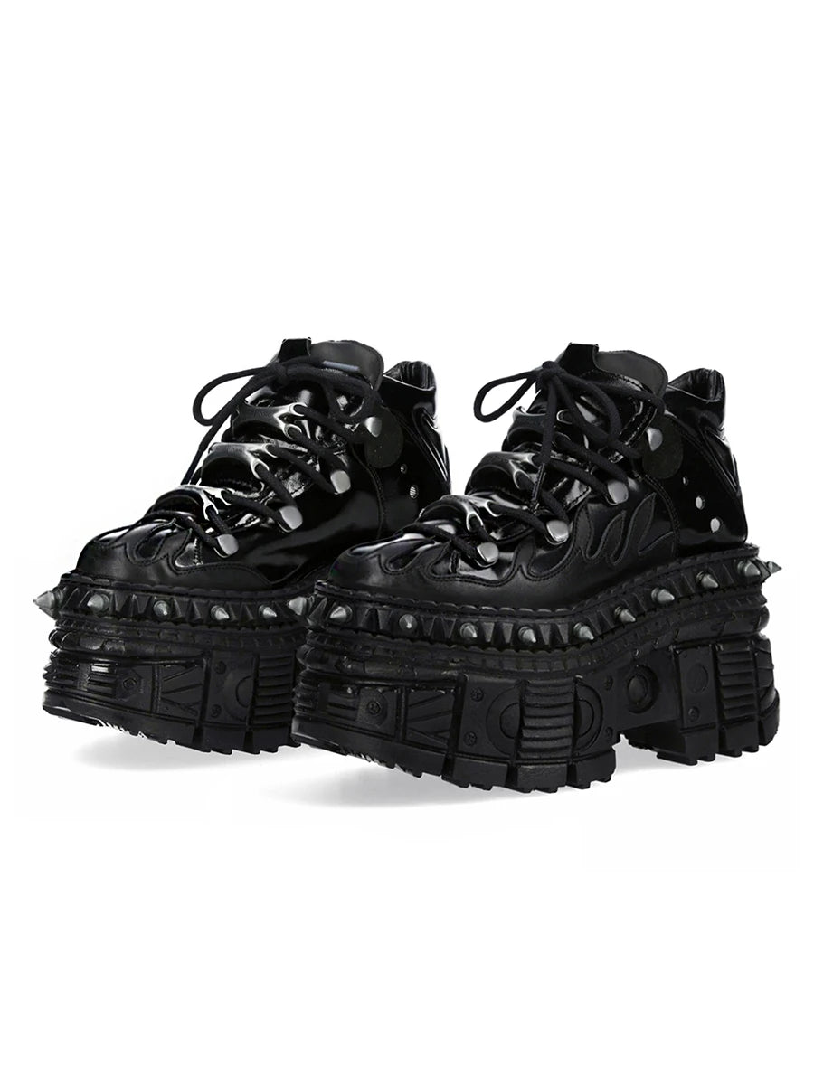 AconaStudio Gothic Platform Shoes – chunky sole, metal studs