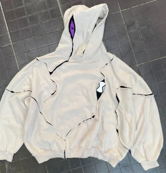 Distressed Panel Sweatshirt
