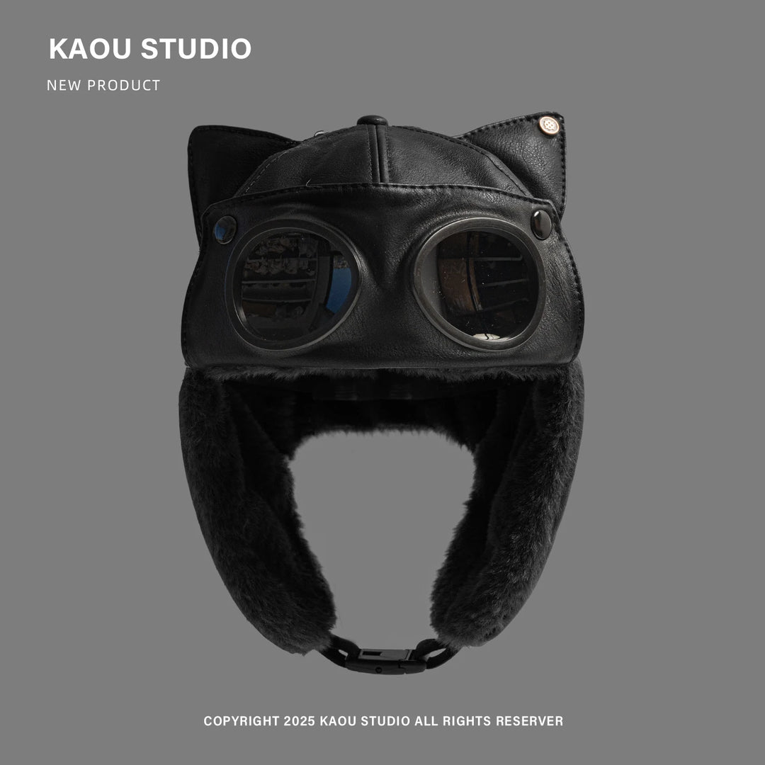 Goggle Pilot Bomber Hat