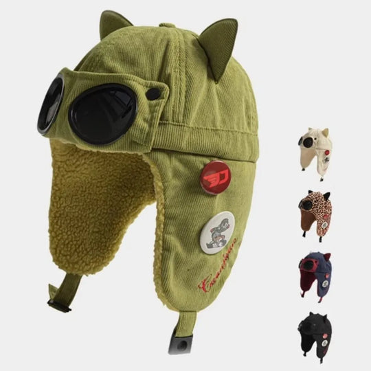Fleece Pilot Bomber Hat