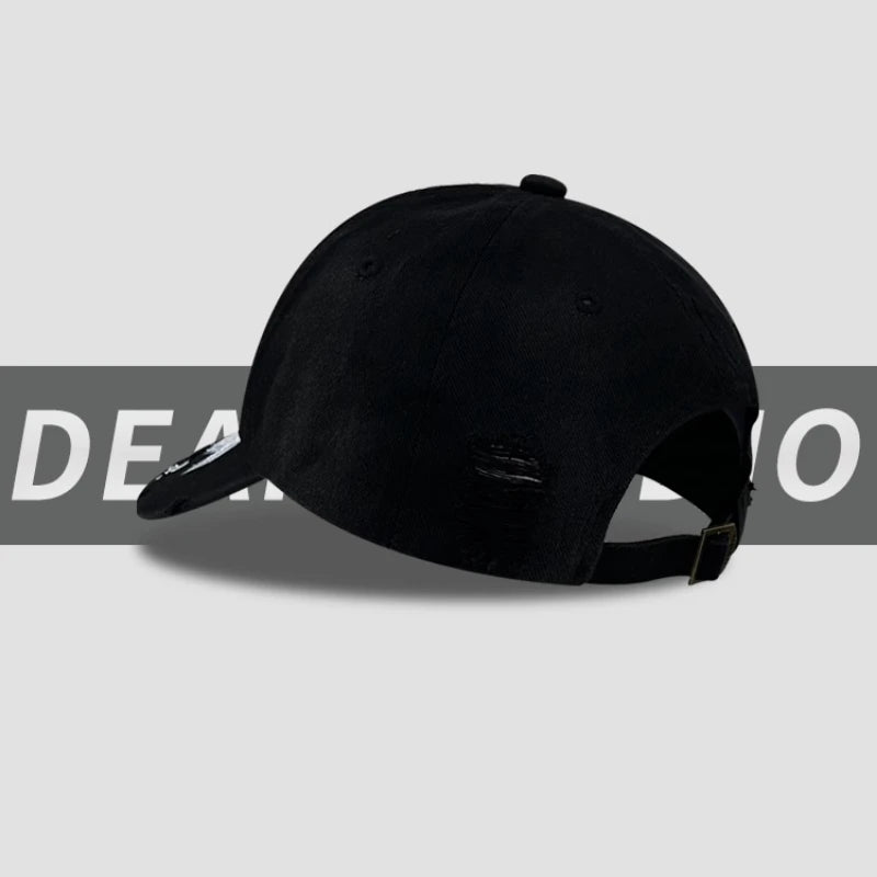 New American Street Black Washed Cotton Old Baseball Cap Men and Women Outdoor Personality Hole Shading Adjustable Hip Hop Hat