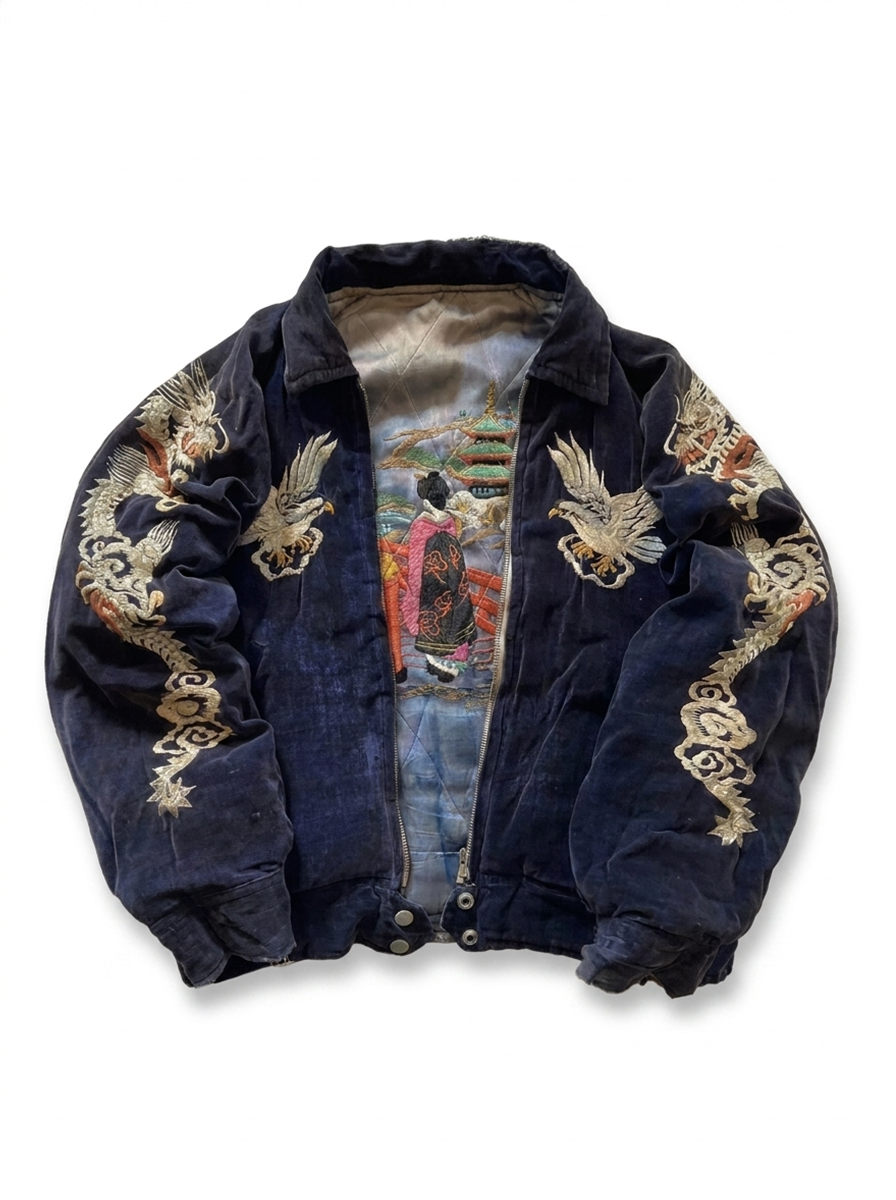 AconaStudio Dragon Bomber Jacket – embroidered dragon graphics